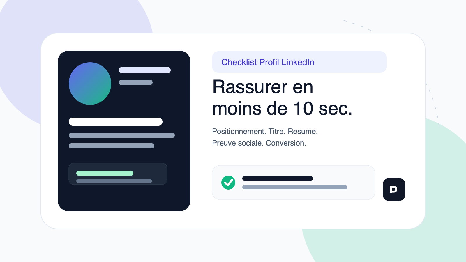 Checklist profil LinkedIn pour optimiser positionnement, titre et résumé